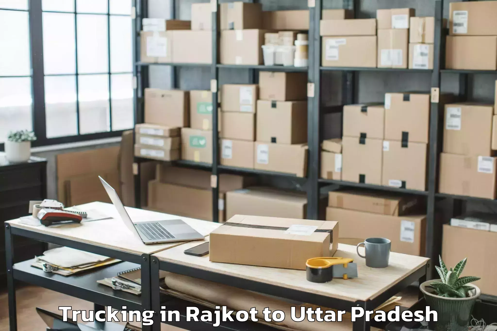 Hassle-Free Rajkot to Shravasti Trucking